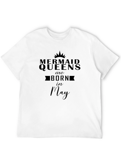 Mermaid Queens Born in May Black T-Shirt
