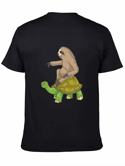 Sloth Riding Turtle Graphic Tee