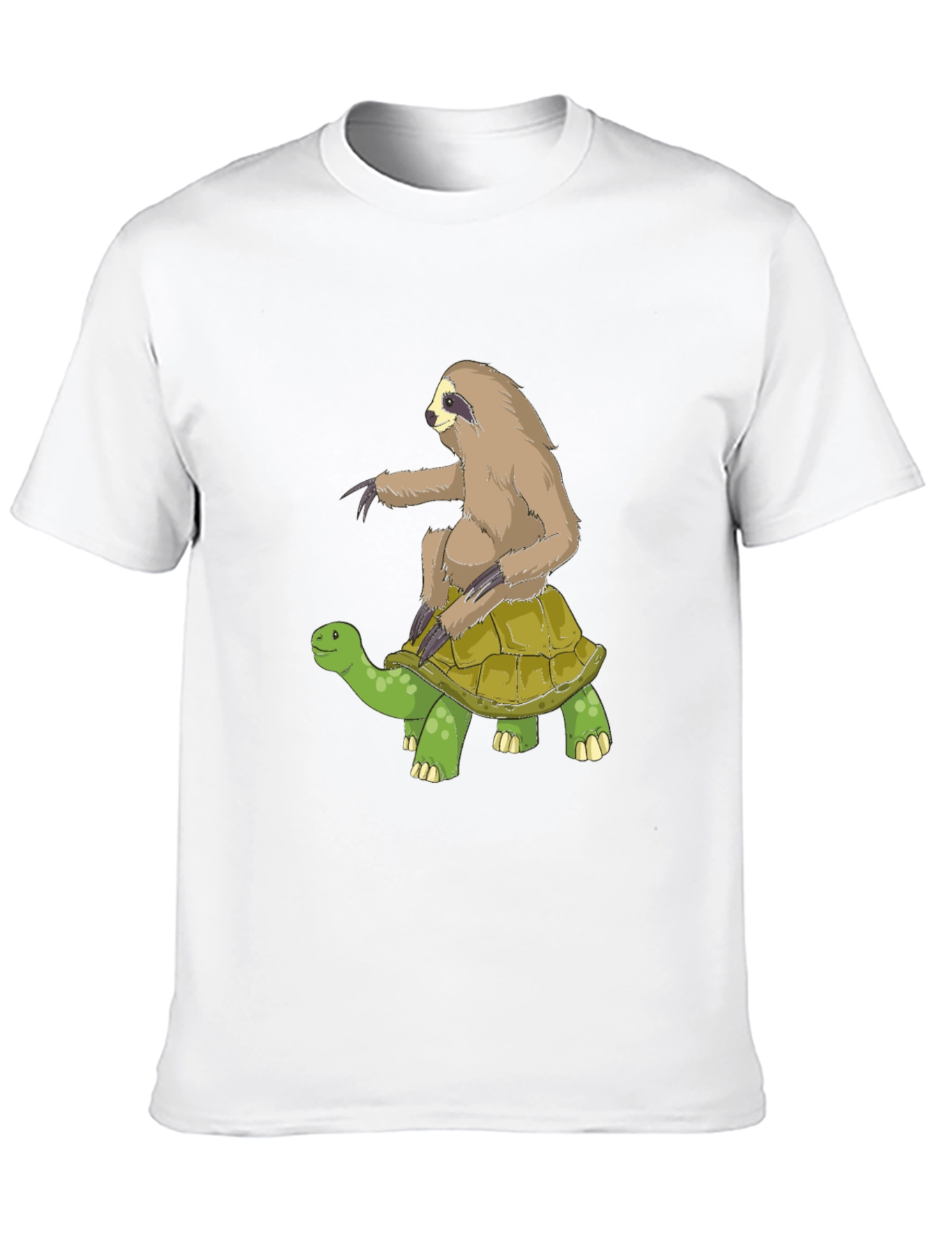 Sloth Riding Turtle Graphic Tee