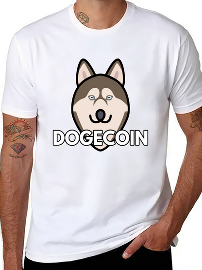 Dogecoin Husky Black T-Shirt - Crypto Fashion