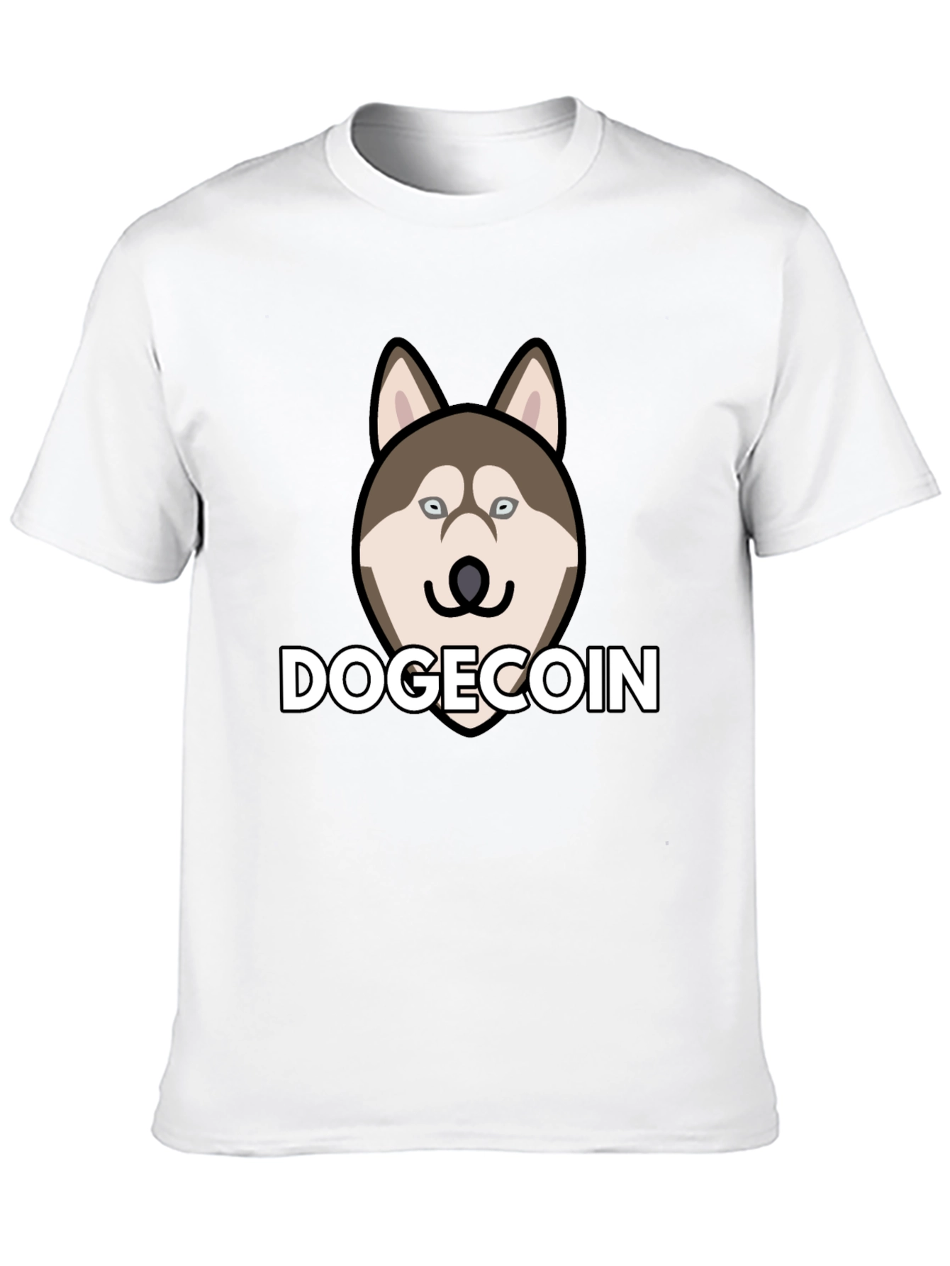 Dogecoin Husky Black T-Shirt - Crypto Fashion