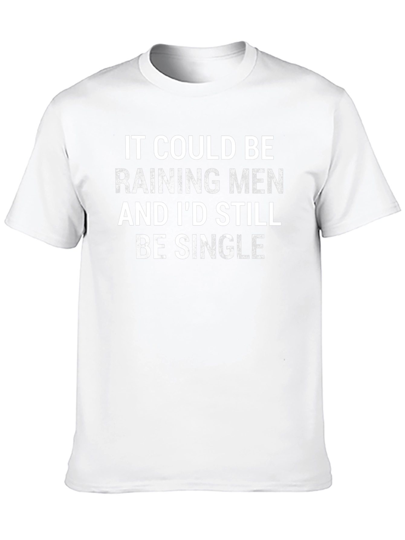 Funny Raining Men Graphic Black T-Shirt