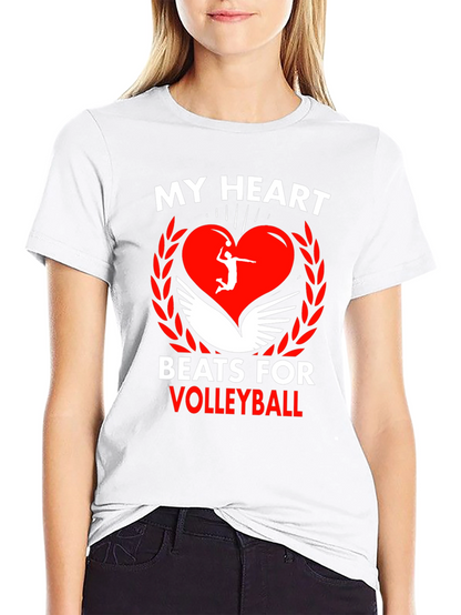 Volleyball Heartbeat Graphic Tee