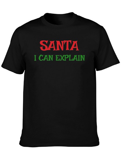 Santa I Can Explain Holiday T-Shirt - Christmas Apparel