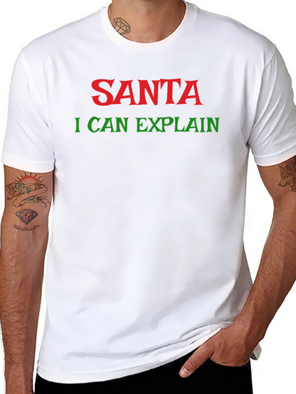 Santa I Can Explain Holiday T-Shirt - Christmas Apparel