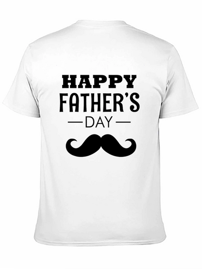 Happy Fathers Day T-Shirt Mustache Graphic Tee