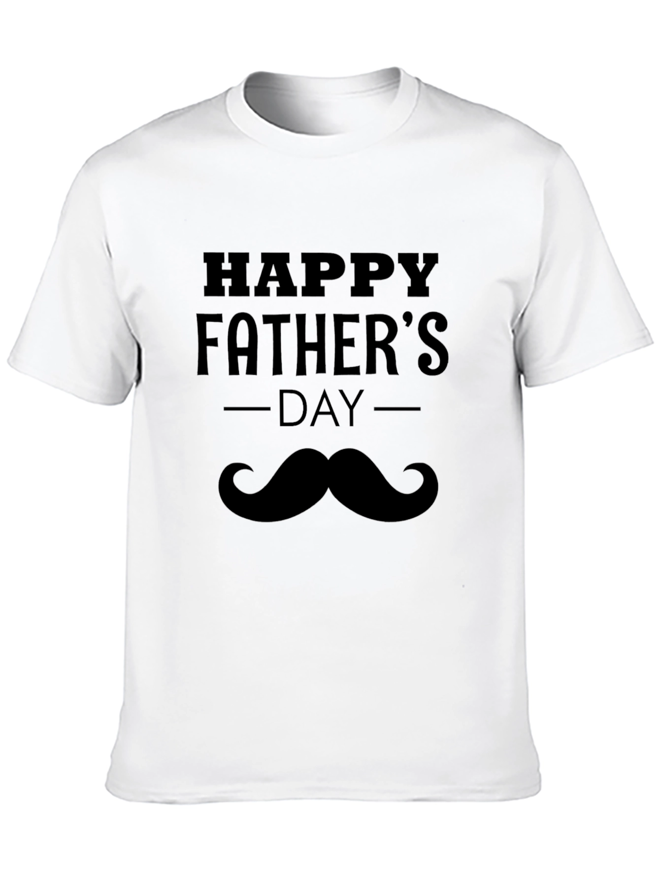 Happy Fathers Day T-Shirt Mustache Graphic Tee