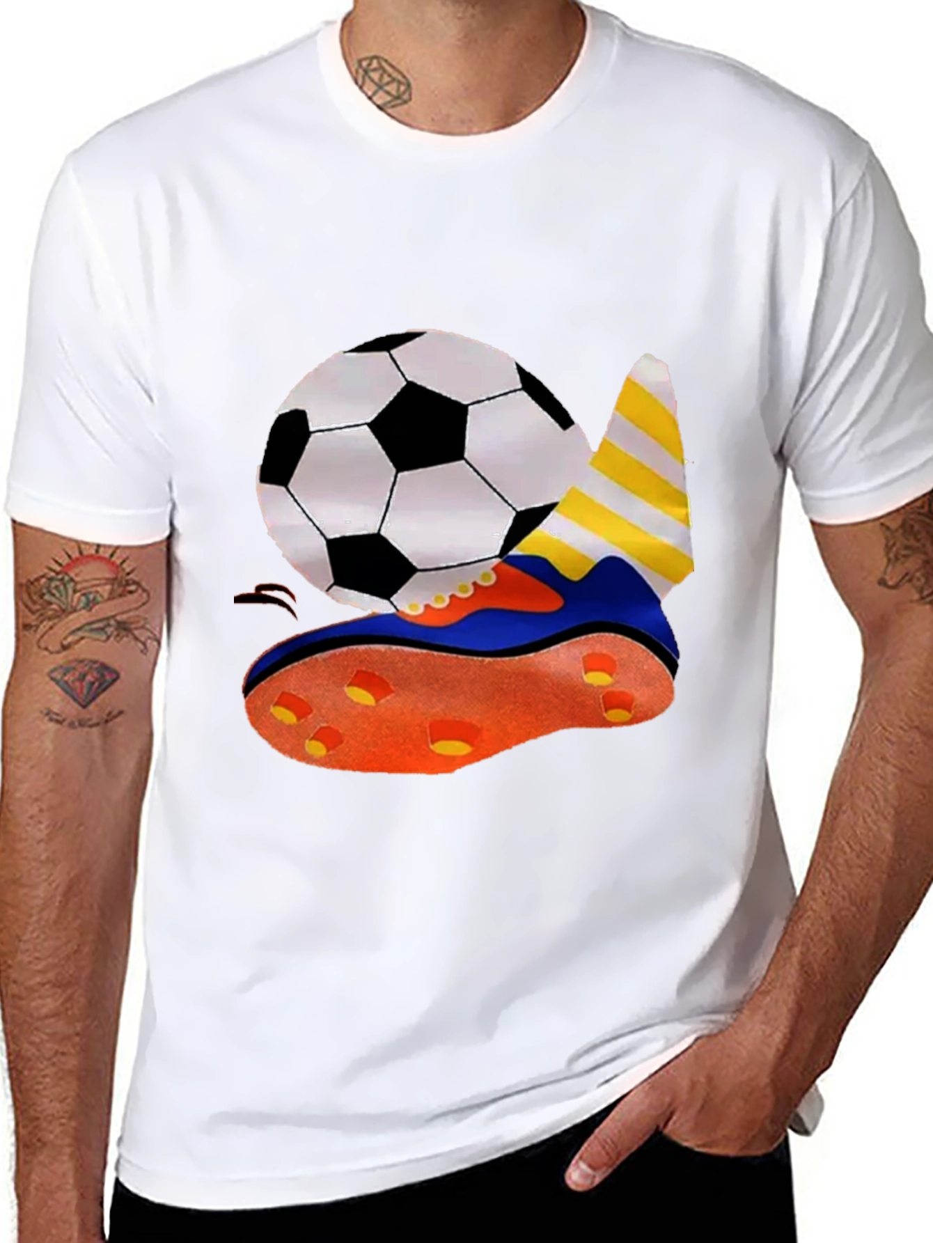 Soccer Ball & Shoe Graphic T-Shirt
