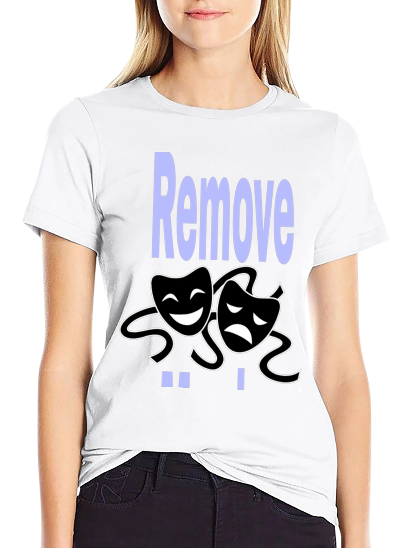 Comedy Tragedy Graphic Tee - Remove Drama Black T-Shirt