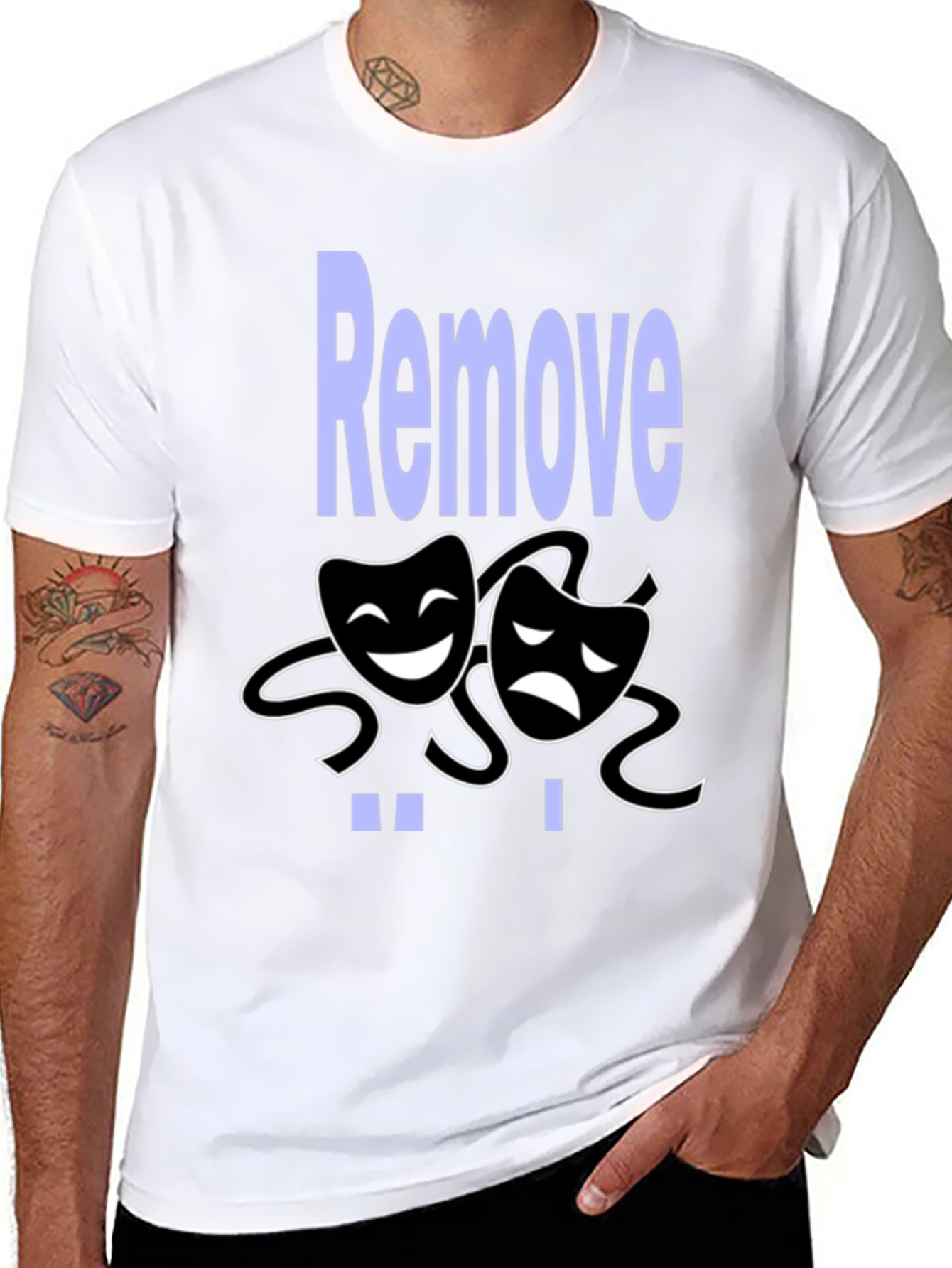 Comedy Tragedy Graphic Tee - Remove Drama Black T-Shirt