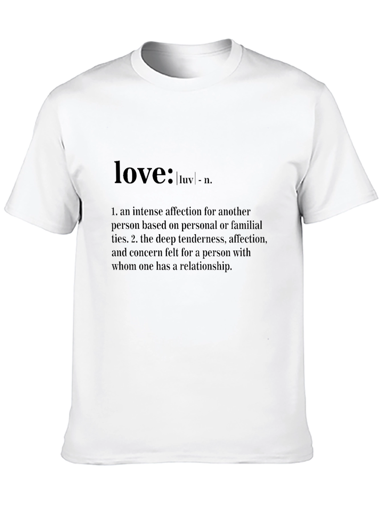 Love Definition T-Shirt - Affectionate Black Tee