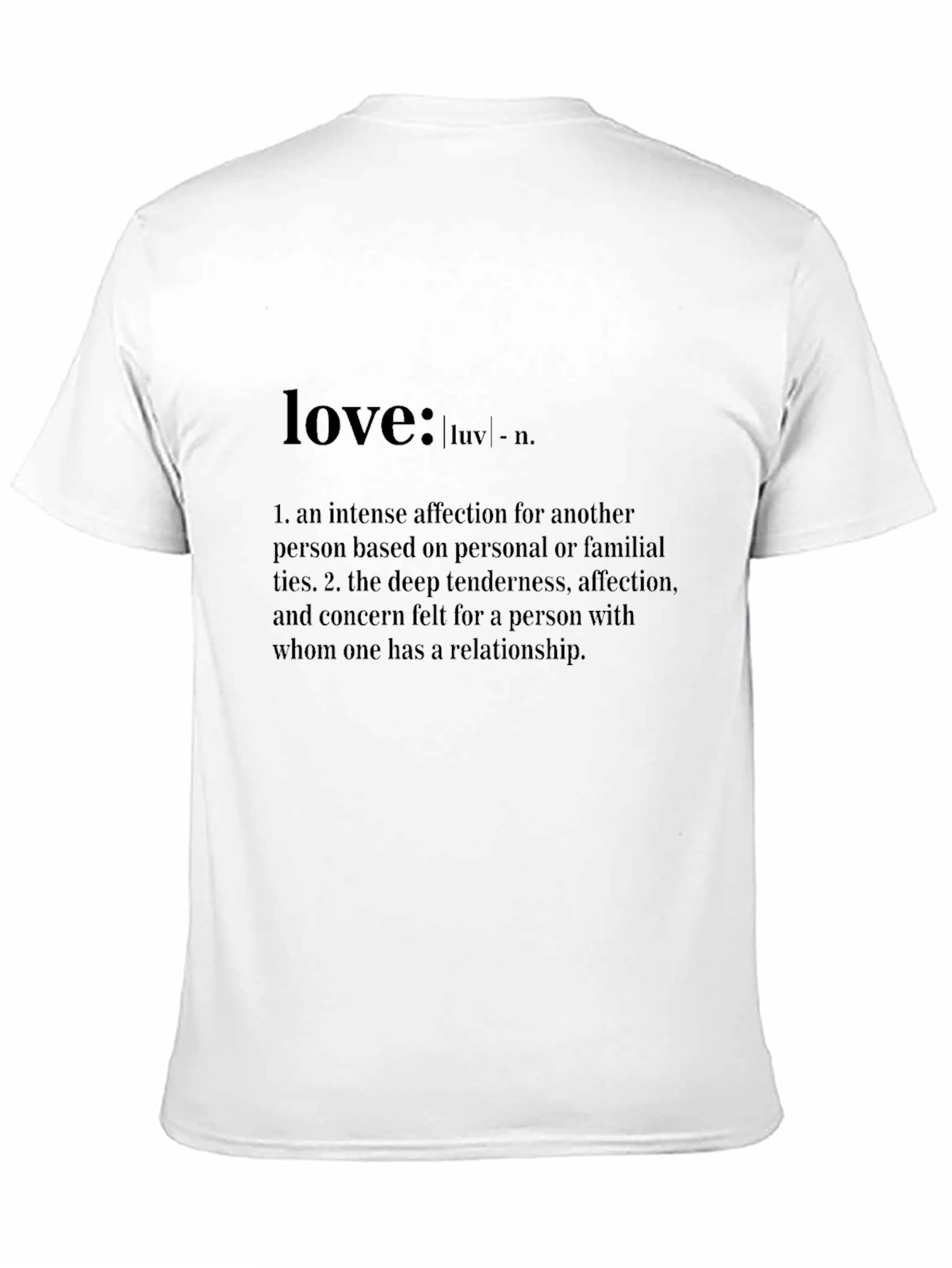 Love Definition T-Shirt - Affectionate Black Tee