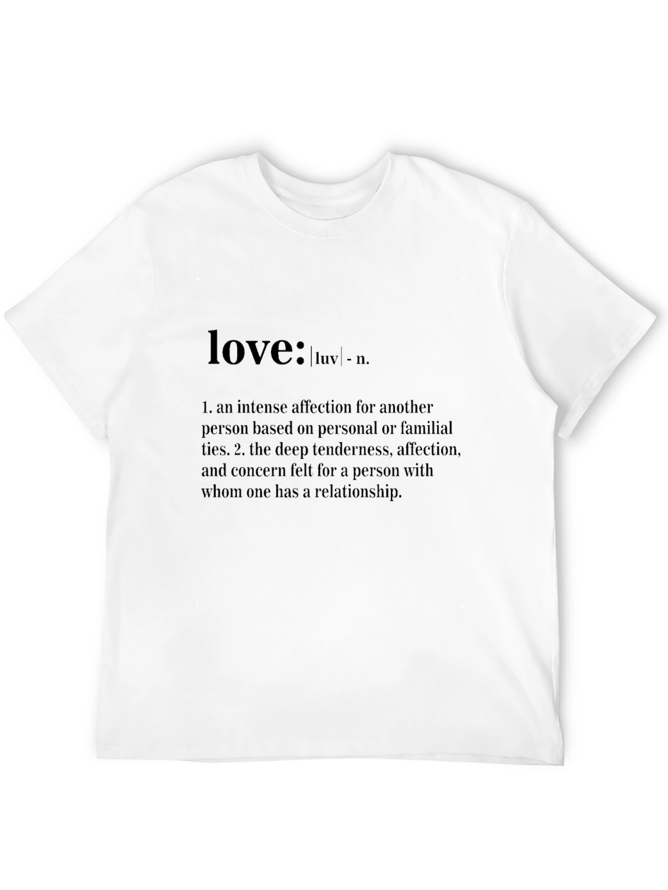 Love Definition T-Shirt - Affectionate Black Tee