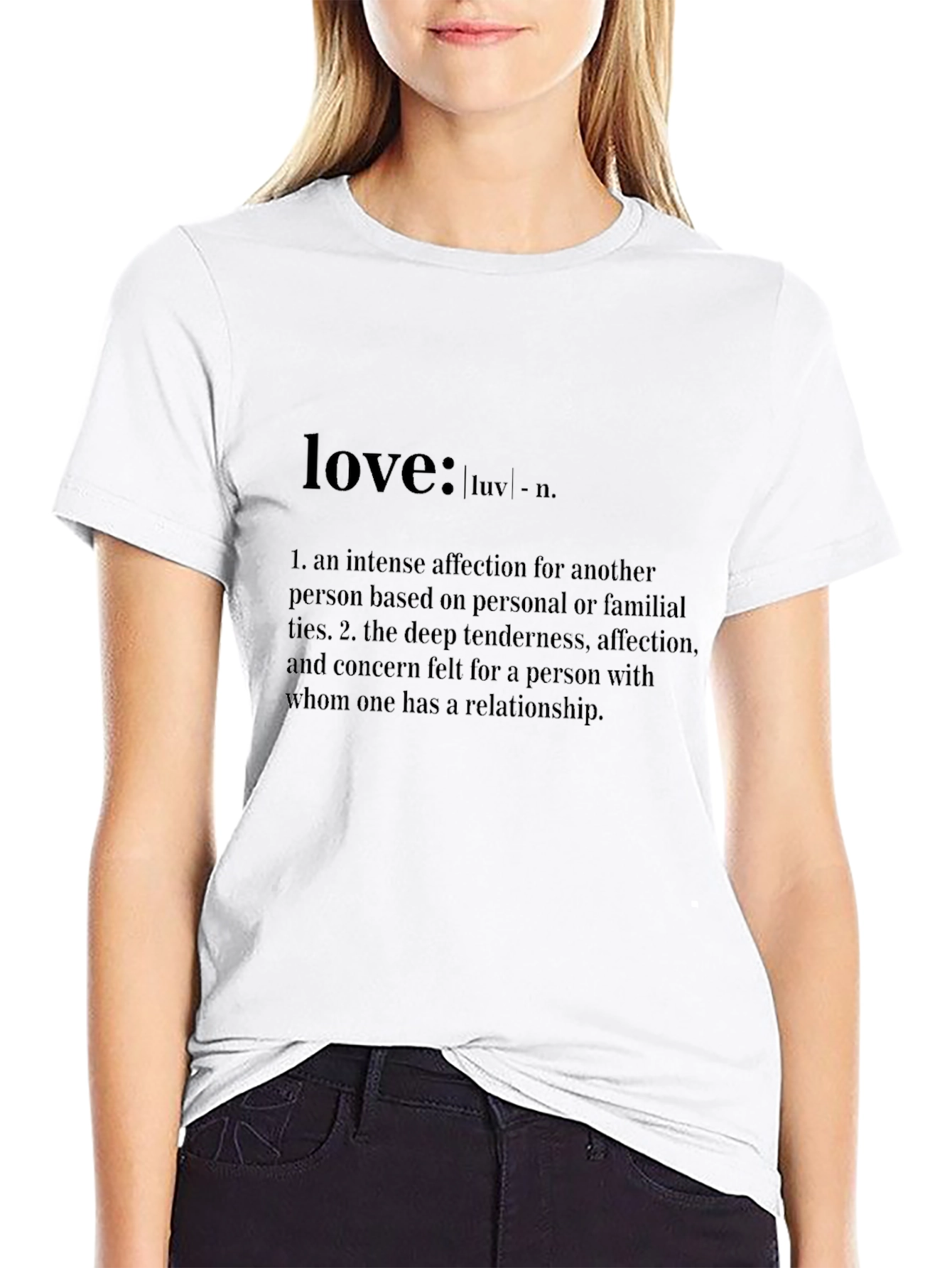 Love Definition T-Shirt - Affectionate Black Tee