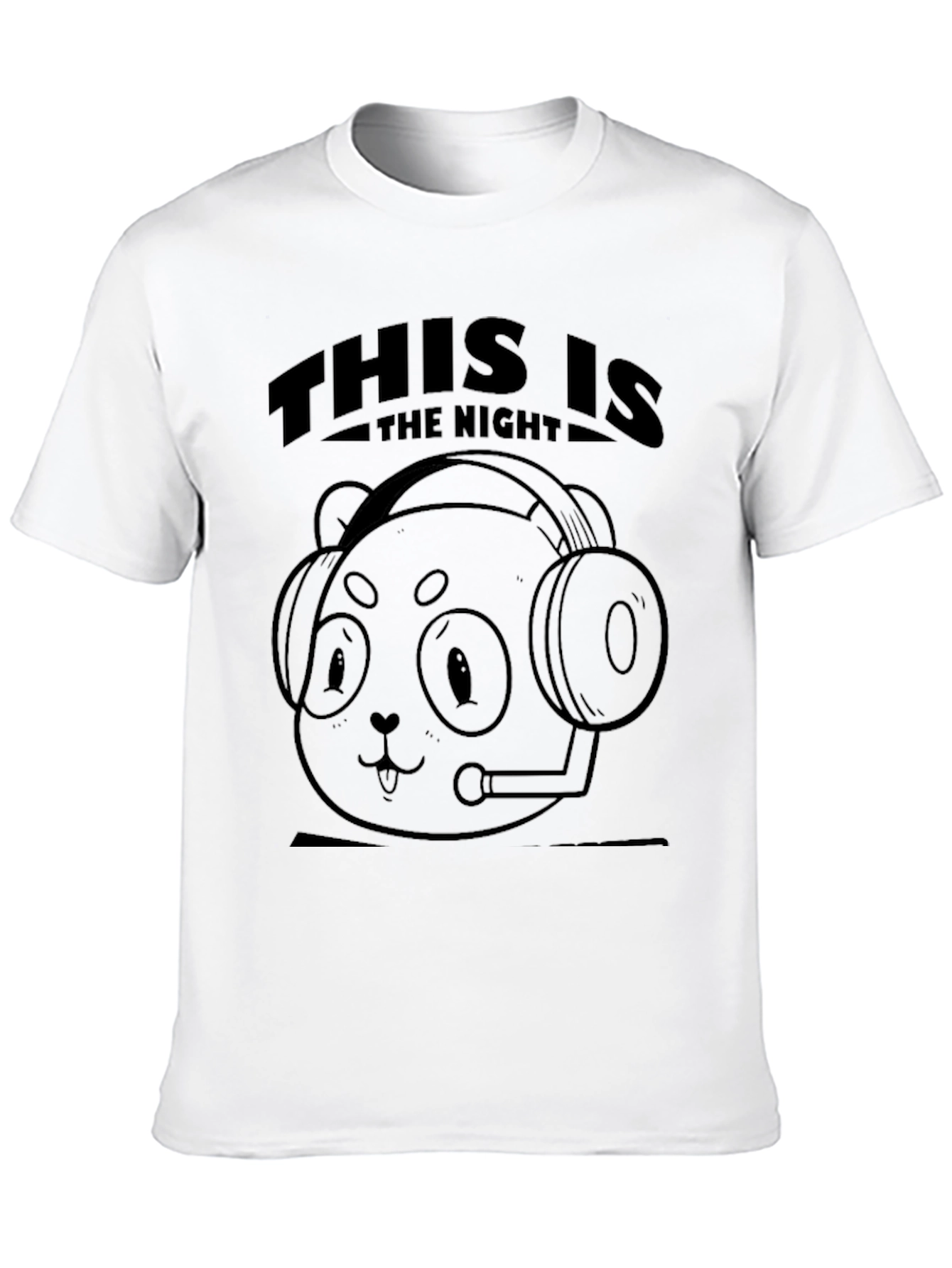 Gamer Panda This is the Night Black T-Shirt