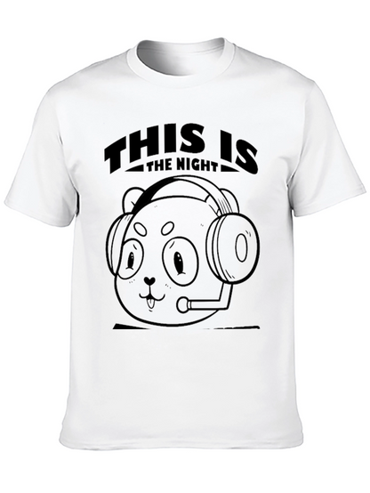 Gamer Panda This is the Night Black T-Shirt