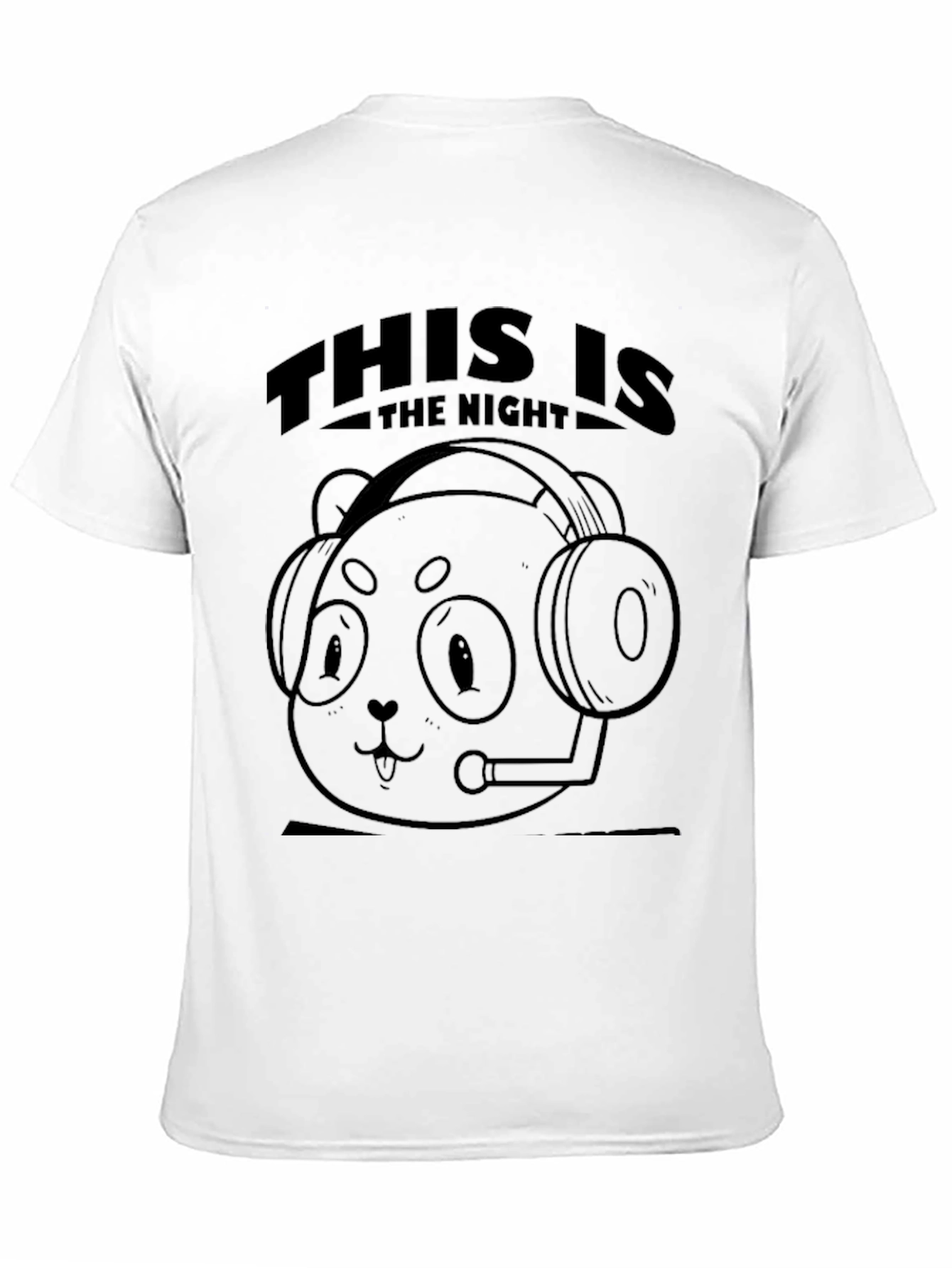 Gamer Panda This is the Night Black T-Shirt