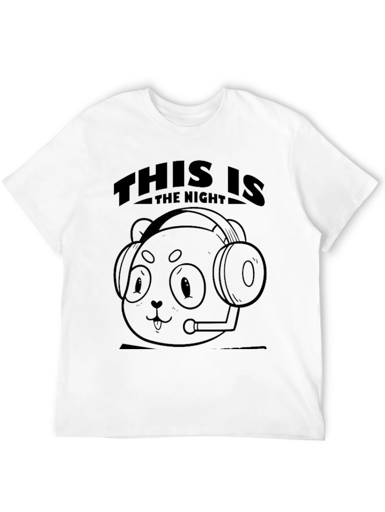 Gamer Panda This is the Night Black T-Shirt