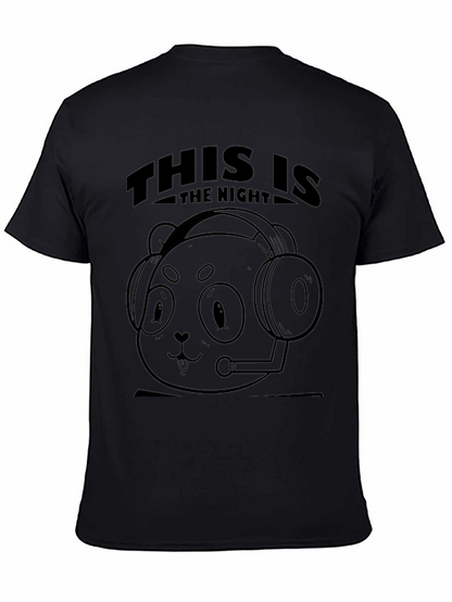 Gamer Panda This is the Night Black T-Shirt