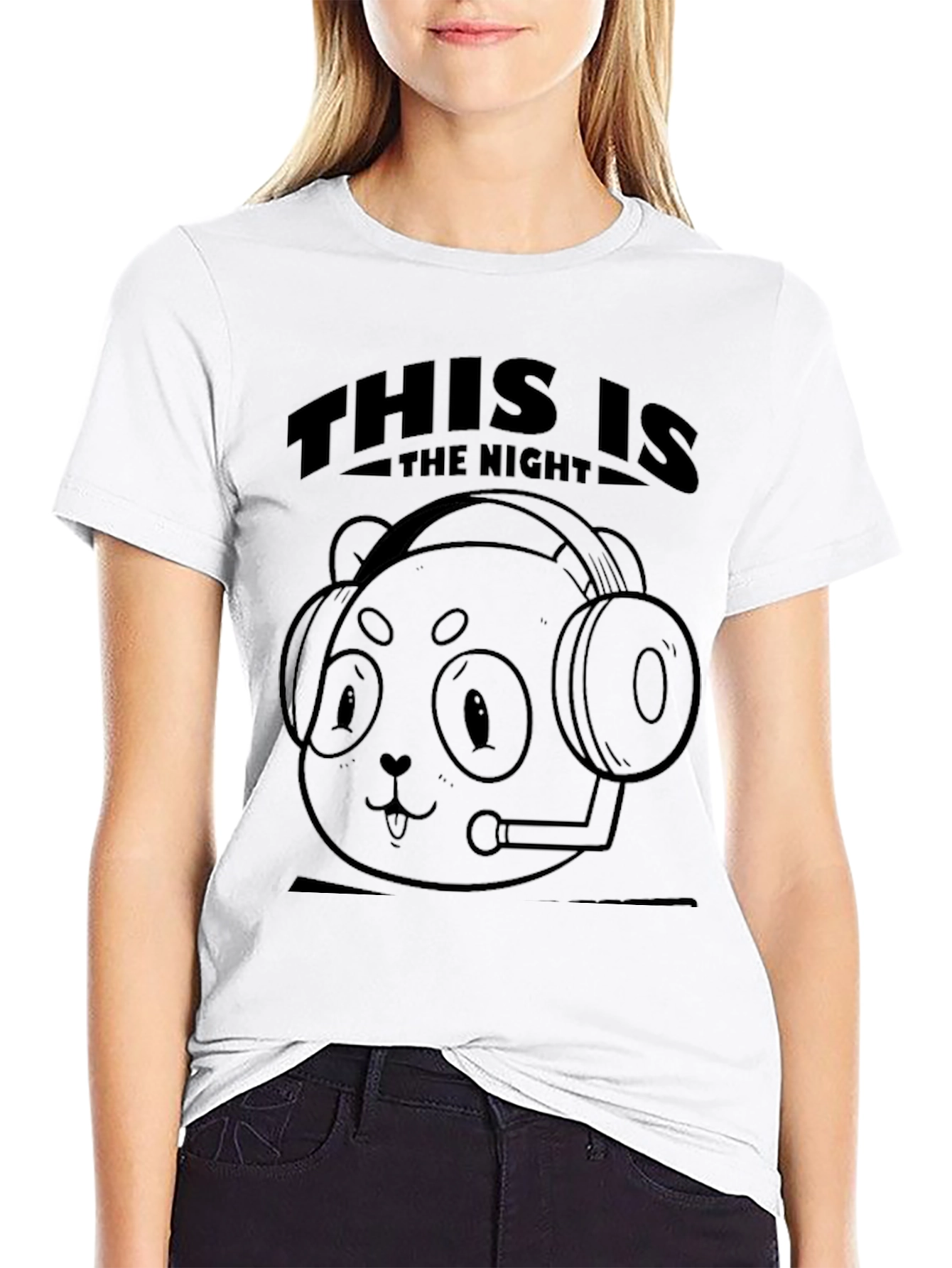 Gamer Panda This is the Night Black T-Shirt