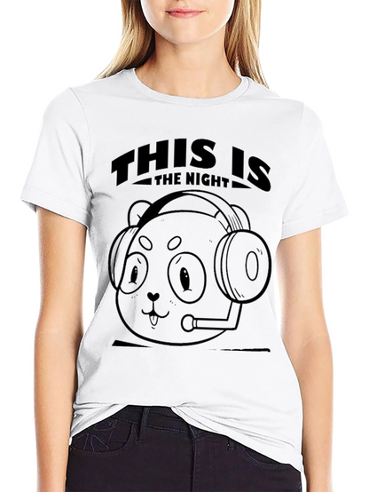 Gamer Panda This is the Night Black T-Shirt