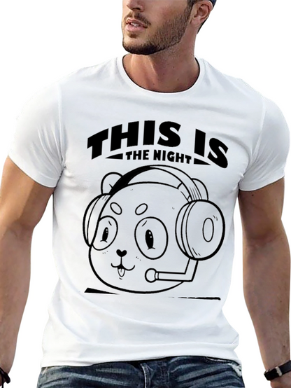 Gamer Panda This is the Night Black T-Shirt
