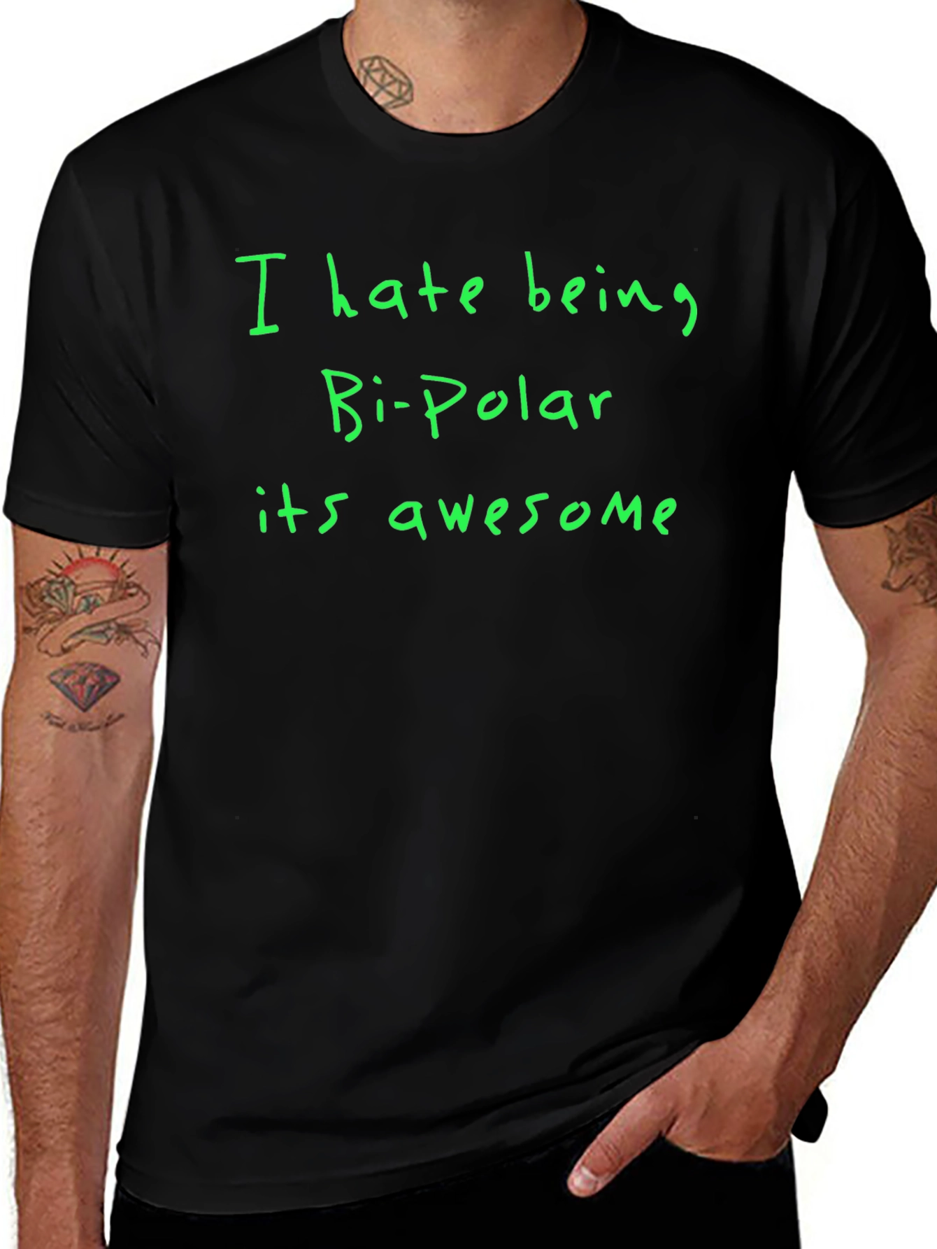 Bi-Polar Awesome Black T-Shirt