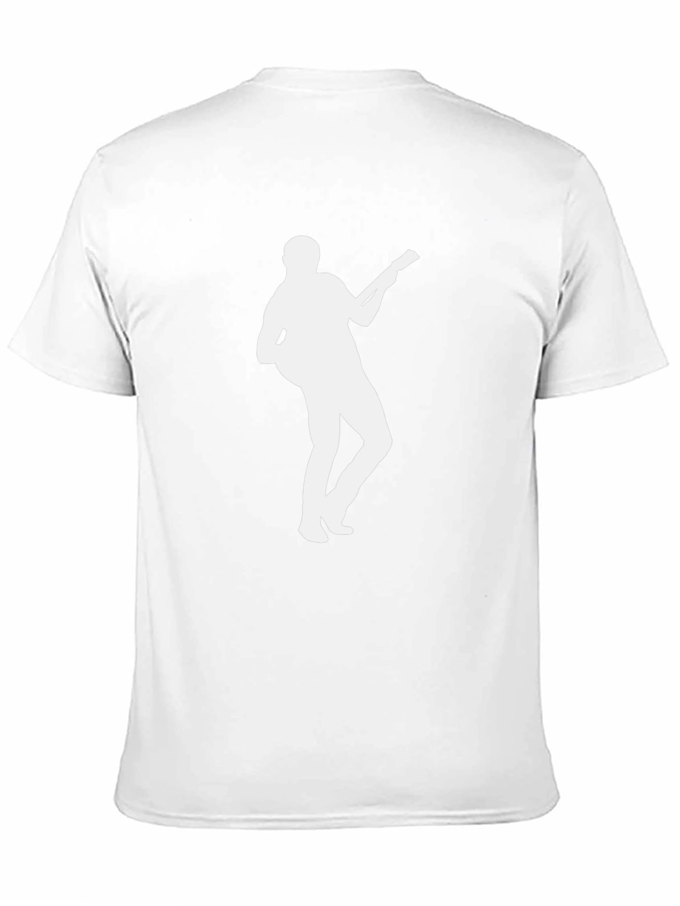 Guitar Player Silhouette Graphic Black T-Shirt