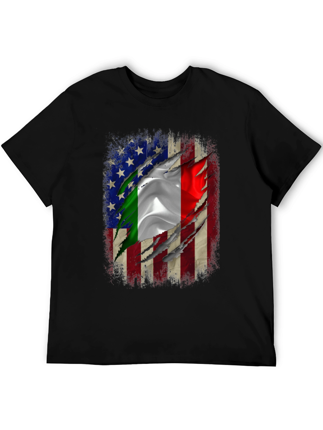 Italian American Flag Graphic T-Shirt