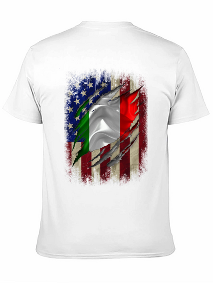 Italian American Flag Graphic T-Shirt
