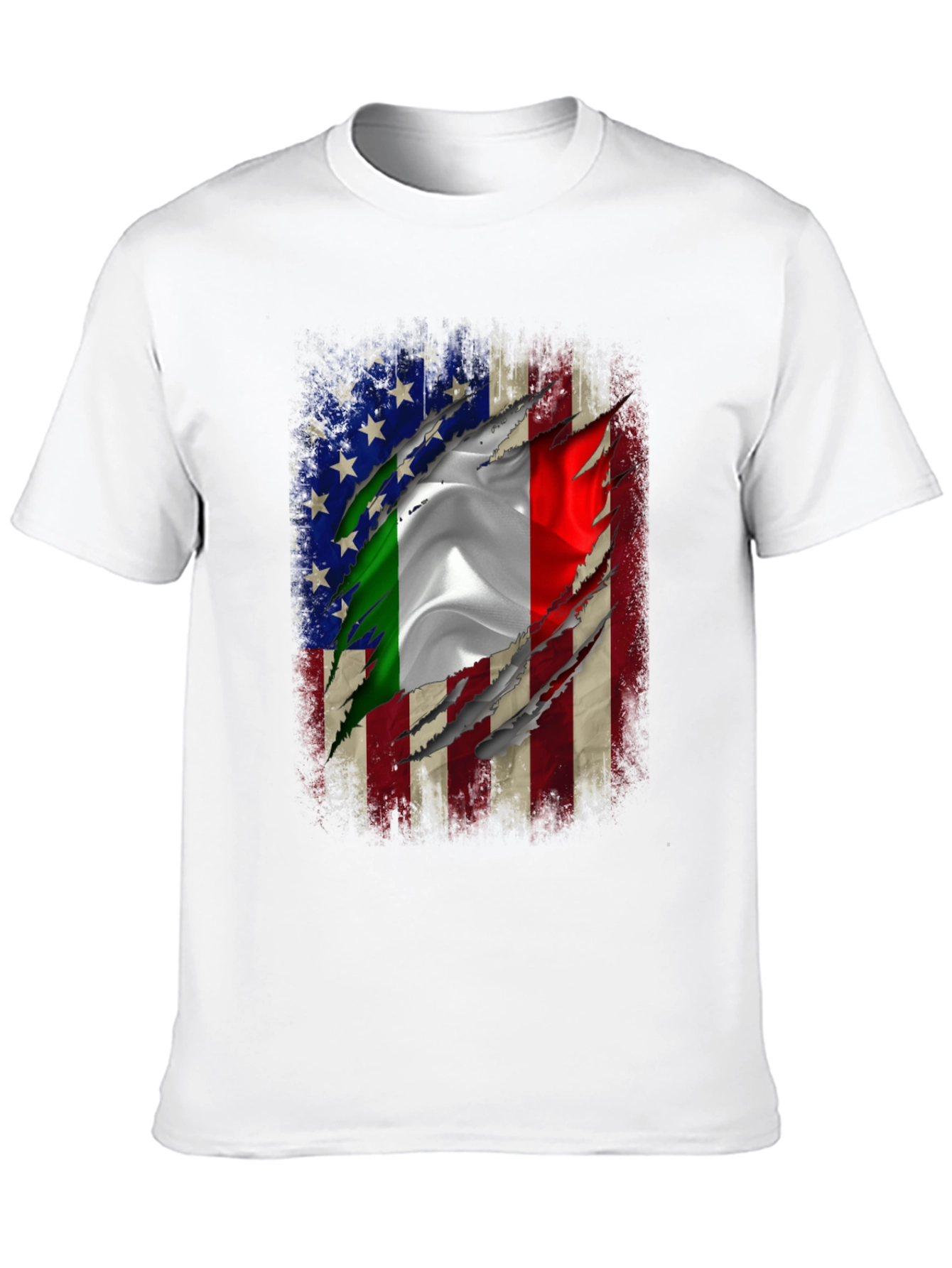 Italian American Flag Graphic T-Shirt