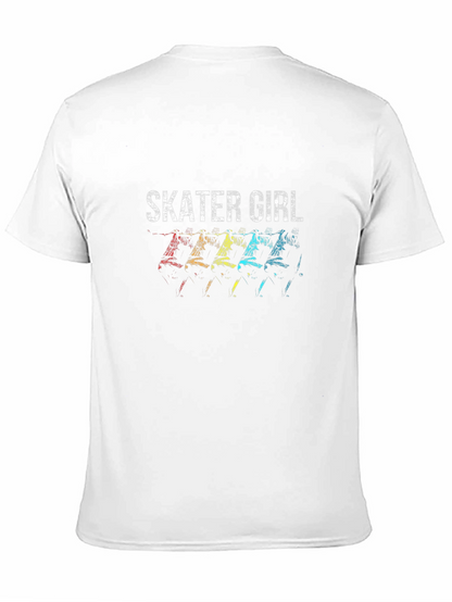 Skater Girl Graphic Tee - Retro Skateboard Design