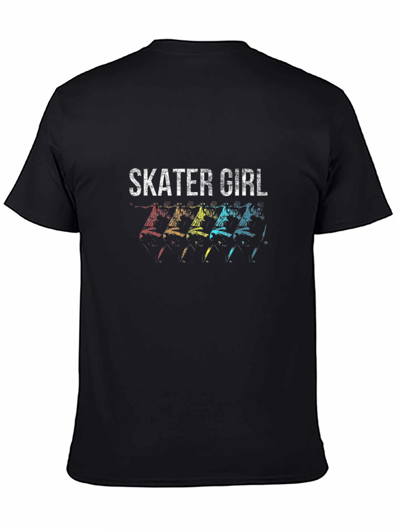 Skater Girl Graphic Tee - Retro Skateboard Design