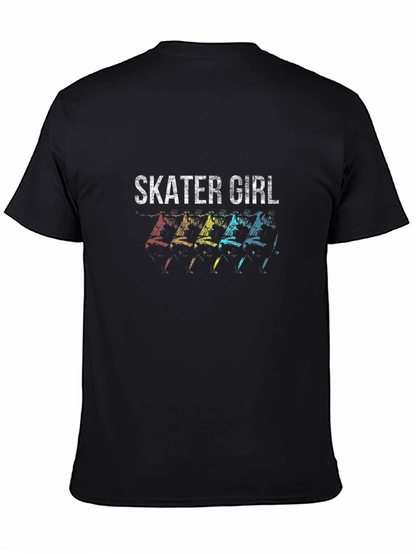 Skater Girl Graphic Tee - Retro Skateboard Design
