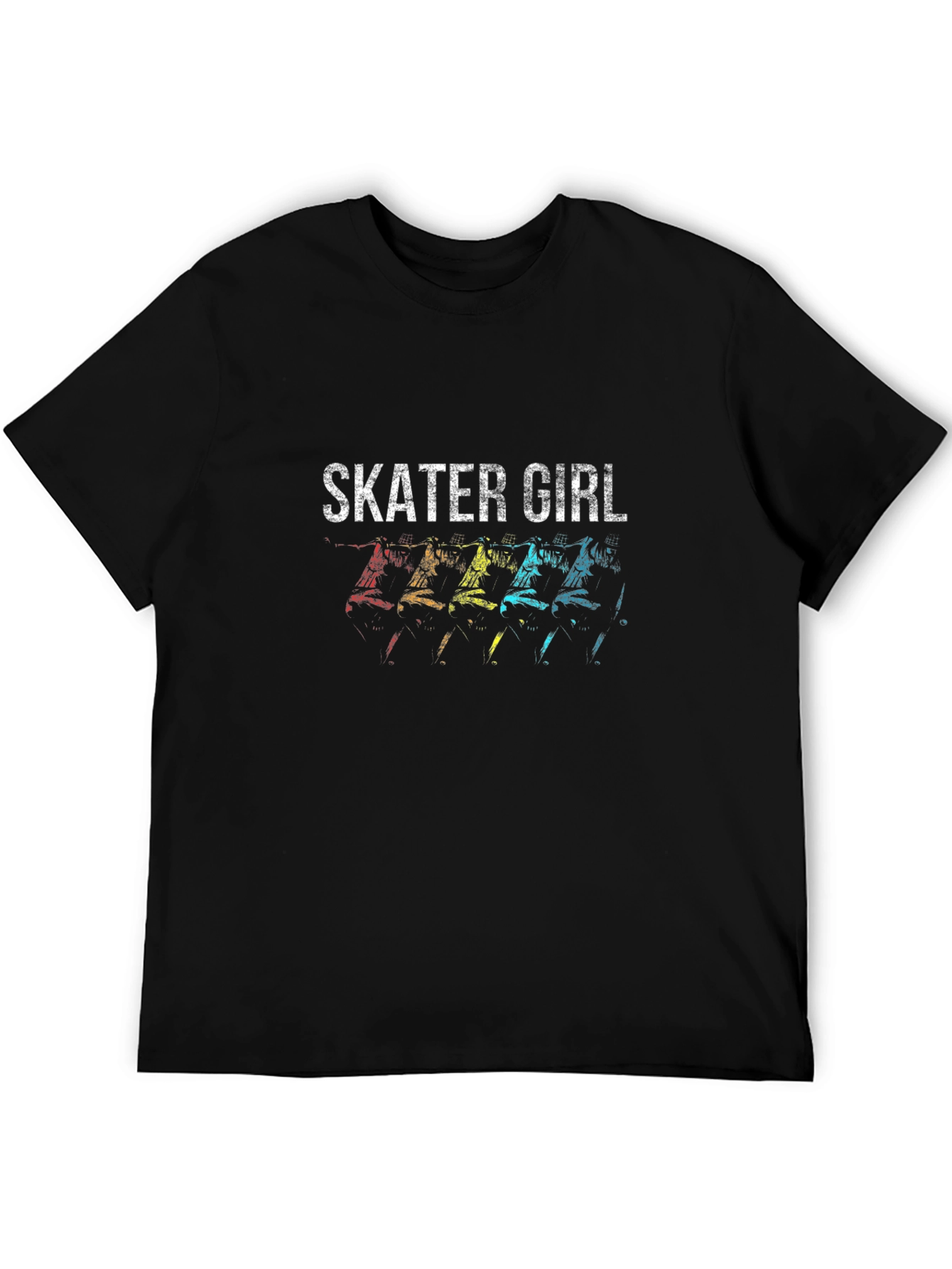 Skater Girl Graphic Tee - Retro Skateboard Design