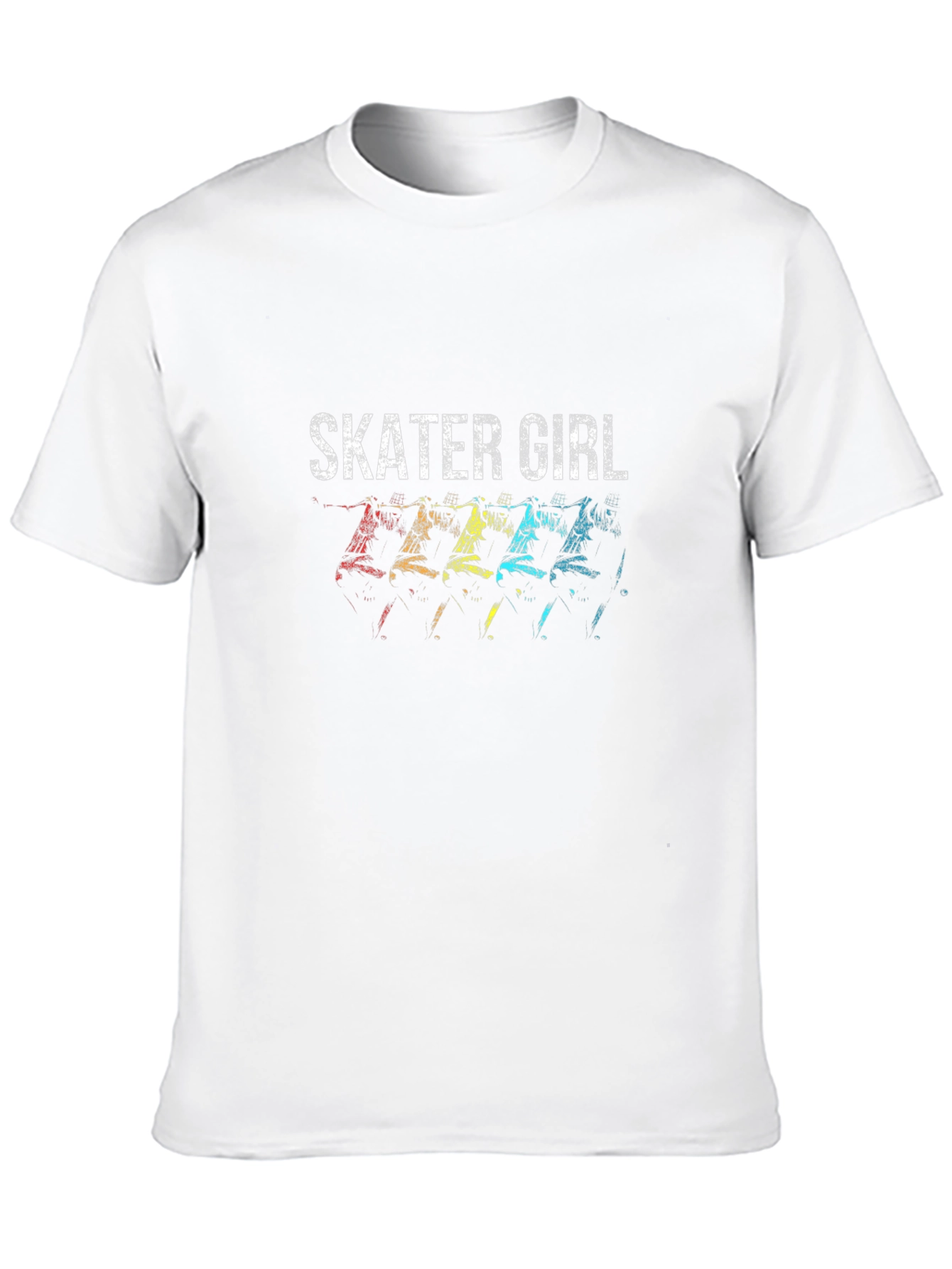 Skater Girl Graphic Tee - Retro Skateboard Design