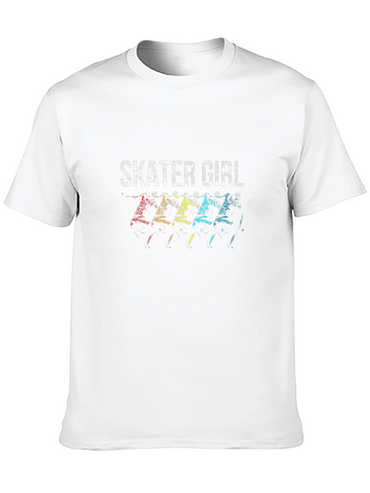 Skater Girl Graphic Tee - Retro Skateboard Design