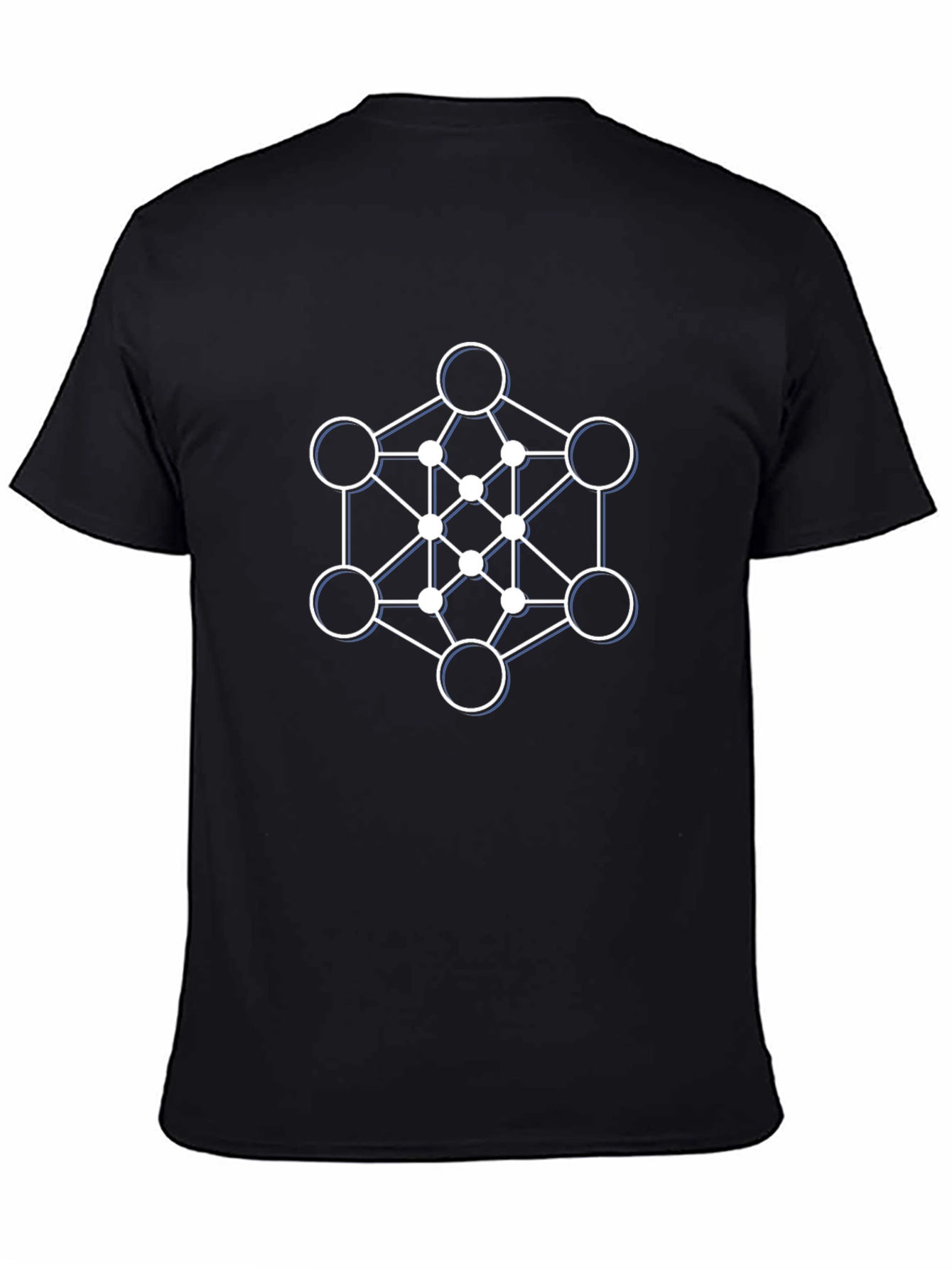 Geometric Design Black T-Shirt - Modern Style