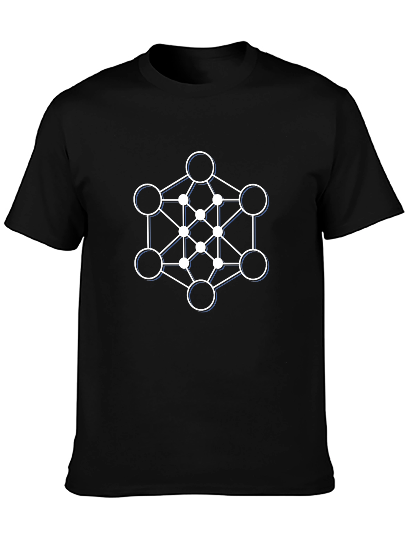 Geometric Design Black T-Shirt - Modern Style