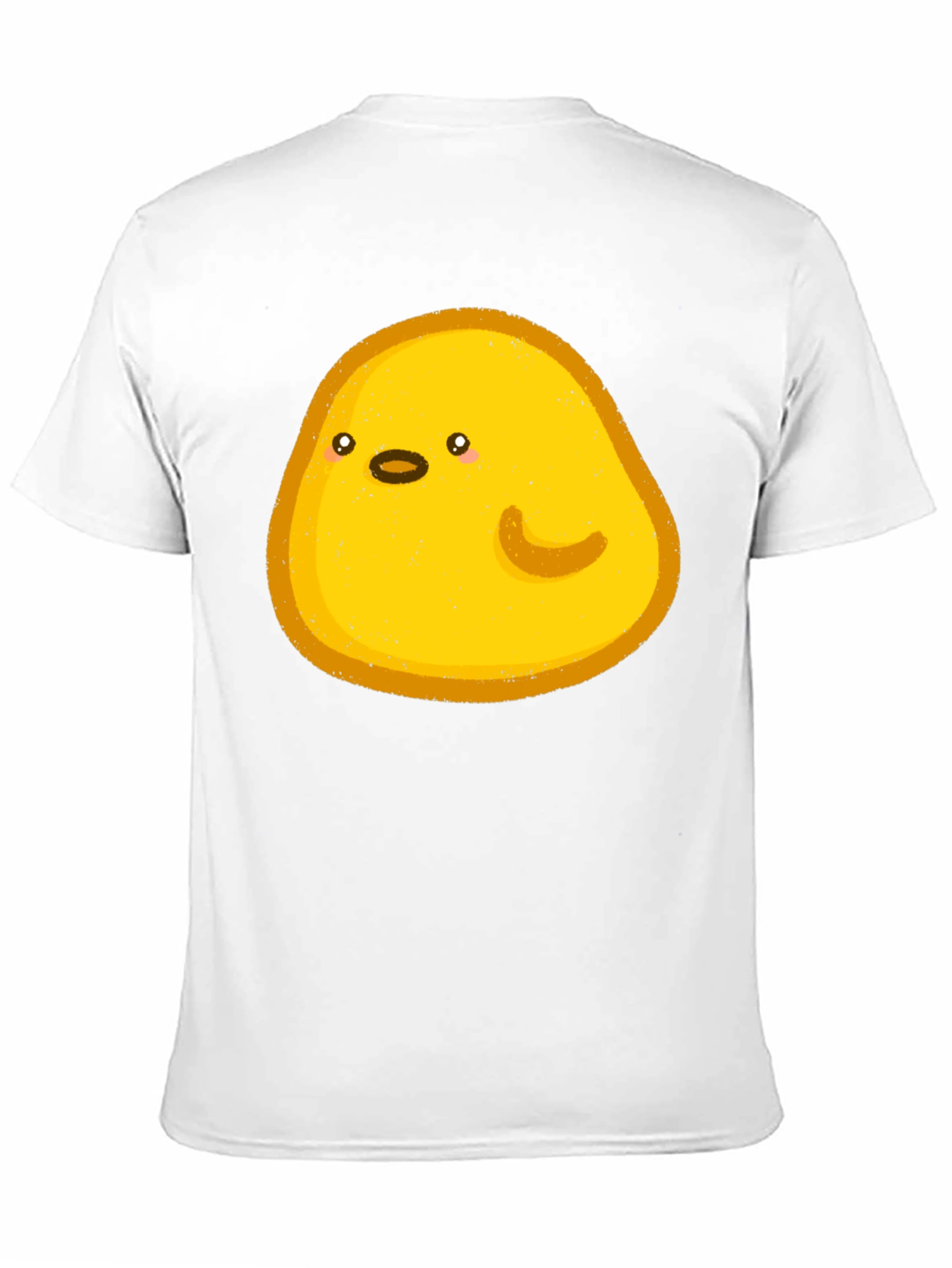 Cute Yellow Blob Graphic Tee - Black Casual Shirt