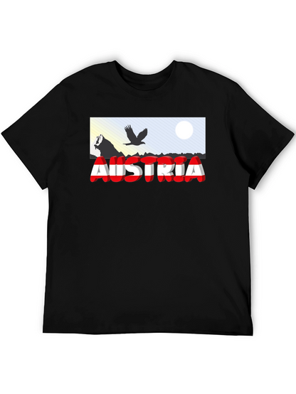 Austria Graphic T-Shirt - Black Short Sleeve Tee