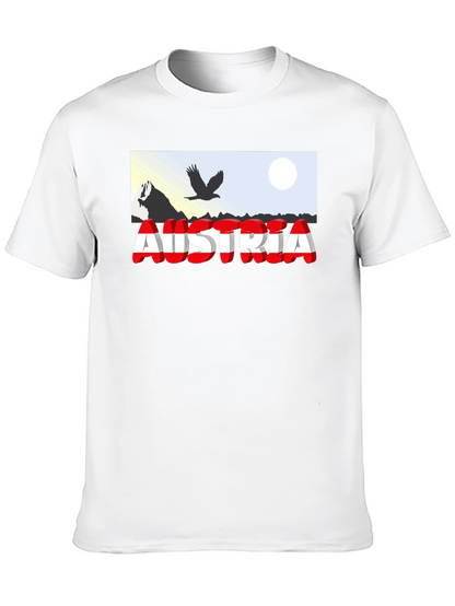 Austria Graphic T-Shirt - Black Short Sleeve Tee