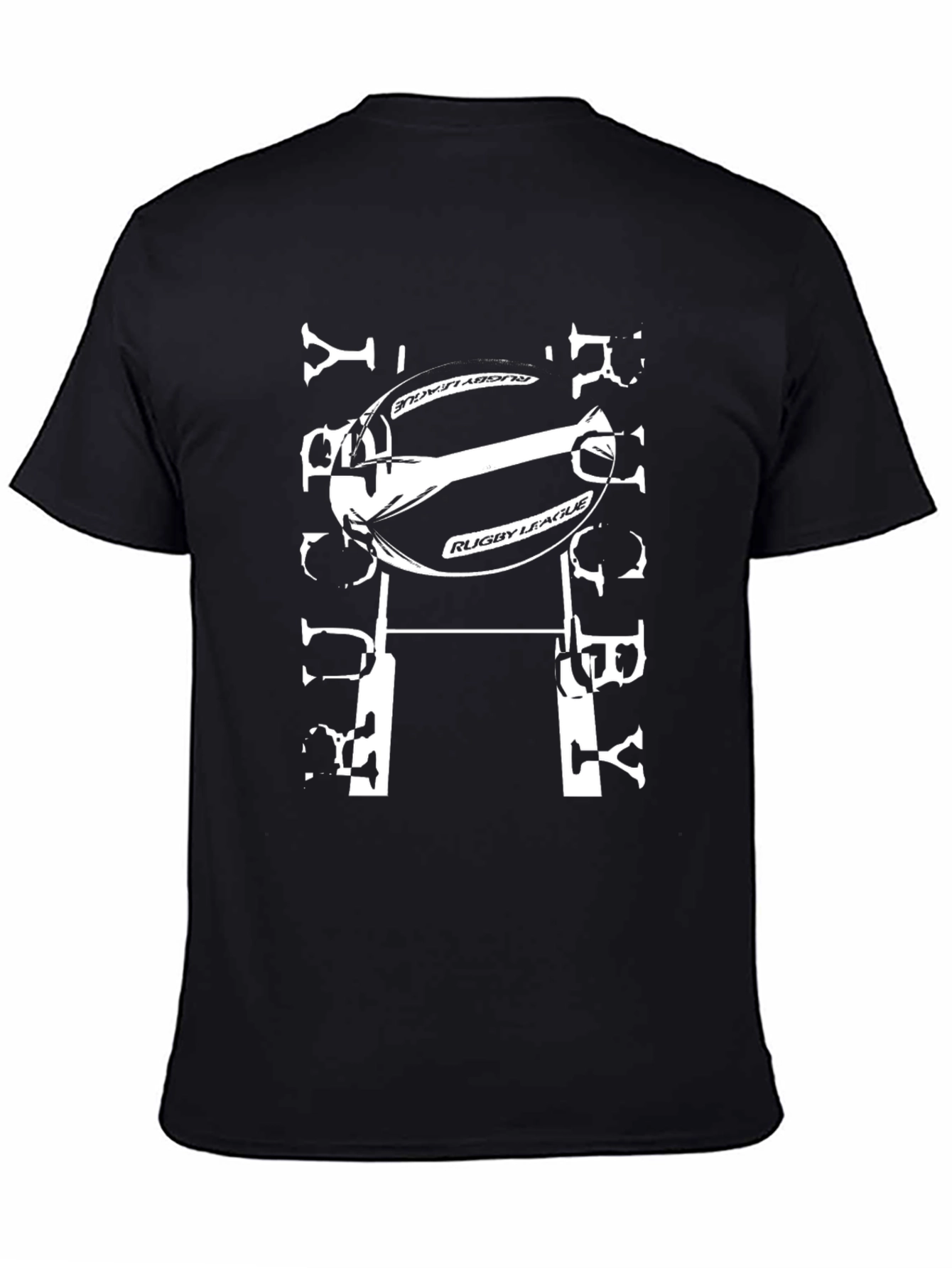 Rugby League T-Shirt - Black Graphic Tee