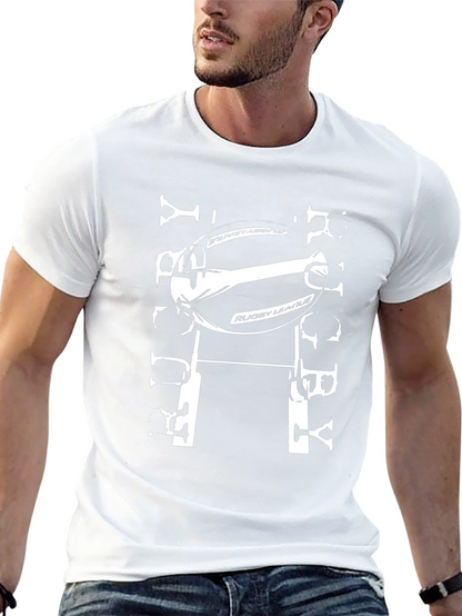 Rugby League T-Shirt - Black Graphic Tee