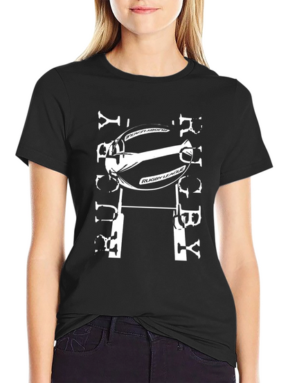 Rugby League T-Shirt - Black Graphic Tee
