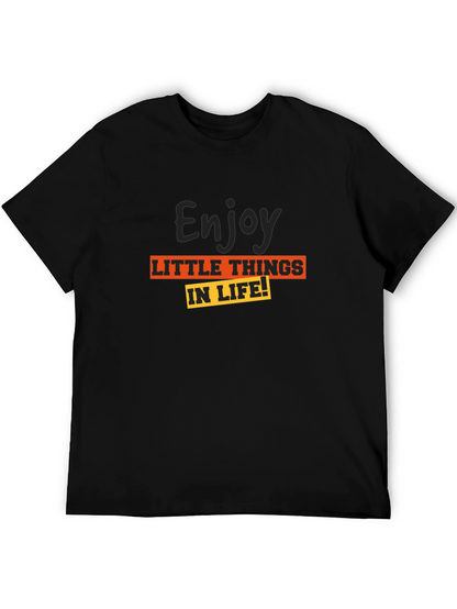 Enjoy Little Things Black Graphic Tee
