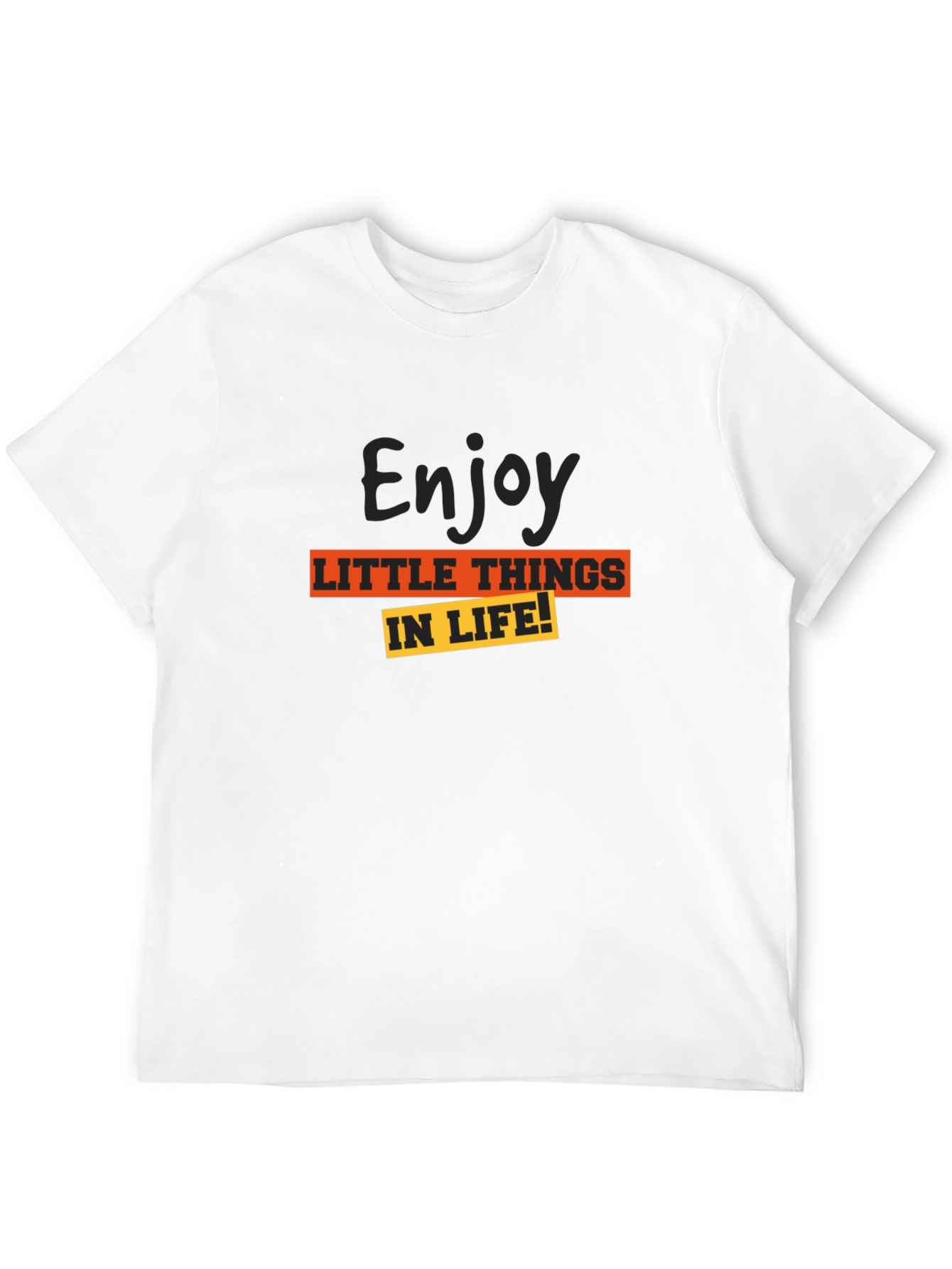 Enjoy Little Things Black Graphic Tee