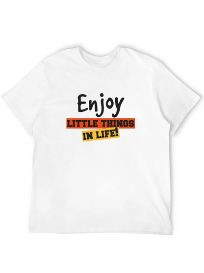 Enjoy Little Things Black Graphic Tee