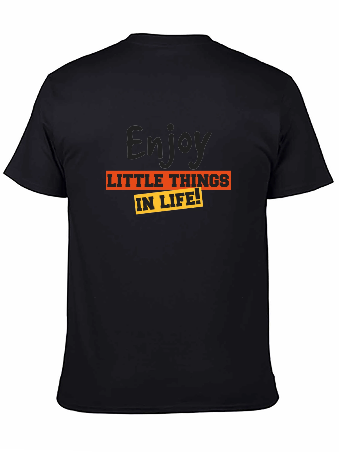 Enjoy Little Things Black Graphic Tee