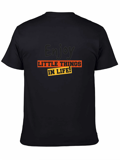 Enjoy Little Things Black Graphic Tee